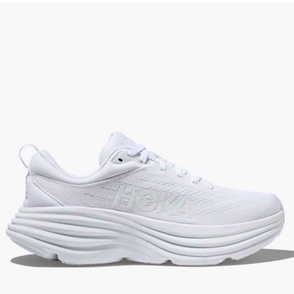 Hoka Bondi 8 White Running Sneakers Women’s 10 - Picture 12 of 13